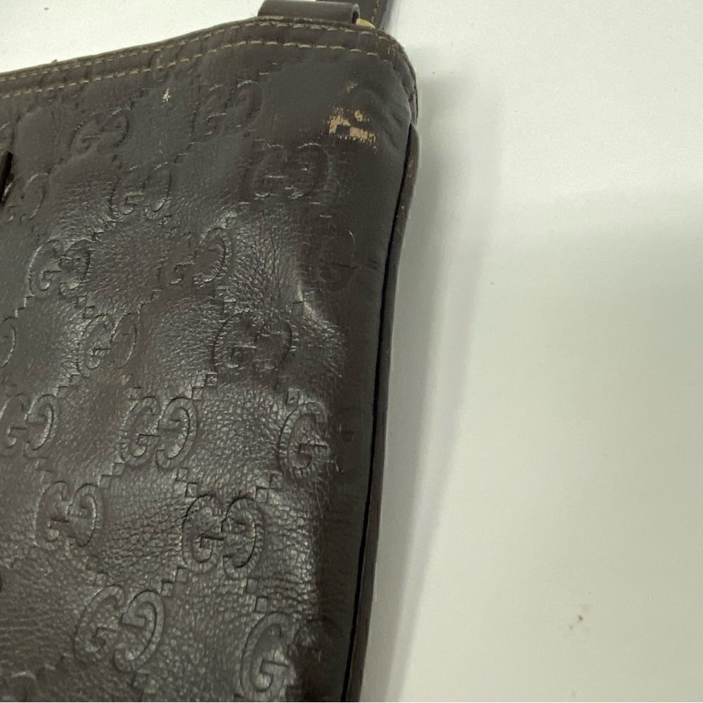 Gucci Dark Brown Guccissima Leather Crossbody Bag - Picture 9 of 11